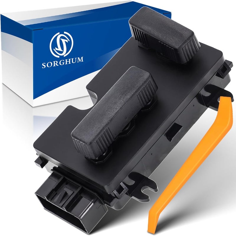 Sorghum Power Seat Switch - Front Left Driver Side Adjustment Switch Control 8 Ways Compatible with 2002-2007 Chevrolet Avalanche Silverado GMC Sierra Yukon Cadillac 12 Pins Replace# 12450166 901-202 - Image 1
